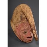 Gelede Maske, Yoruba, Nigeria Mitte 20.Jh., Holz mit Resten von Bemalung, H. 32