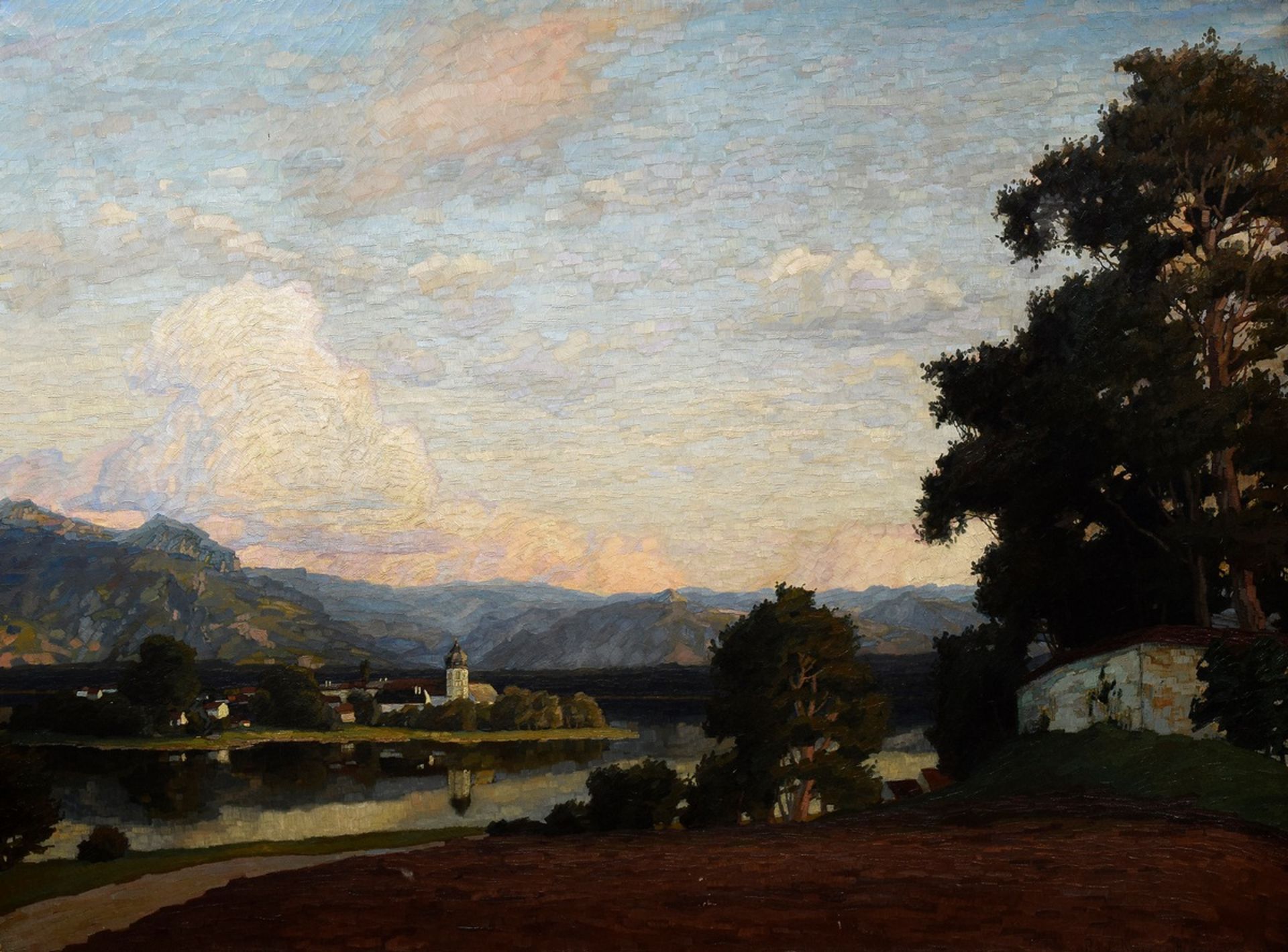 Kaiser, Richard (1868-1941) "Kloster Frauenwörth auf der Fraueninsel/Chiemsee"