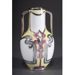 Kleine Jugendstil Henkelvase mit langem Hals und | Small Art Nouveau vase with long neck and vegeta