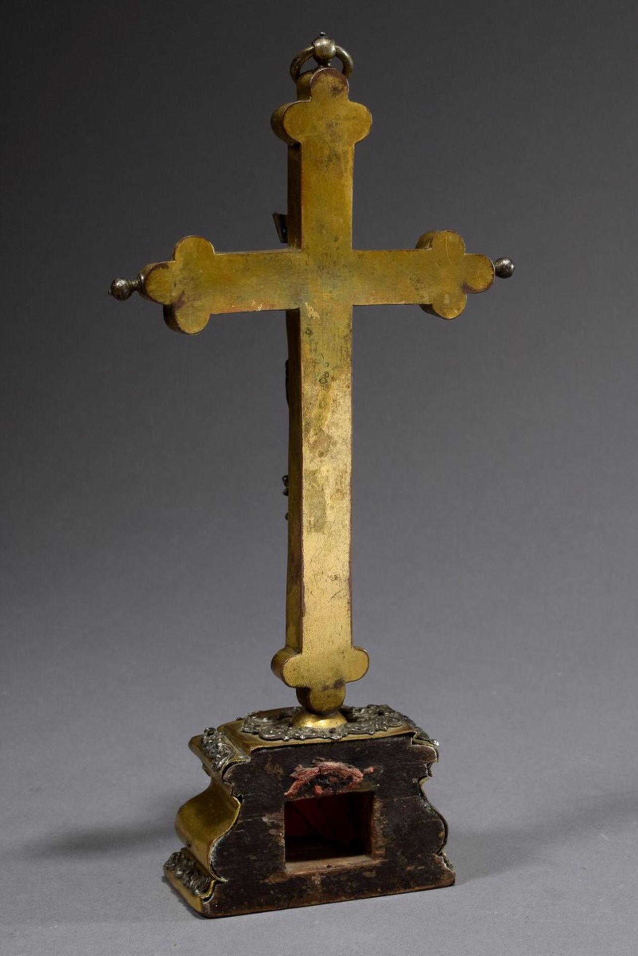 Reliquien-Standkreuz mit Silber "Corpus Christi" | Reliquary standing cross with silver "Corpus Chr - Image 5 of 7