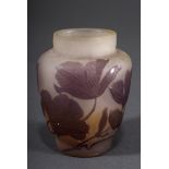Kleine Gallé Vase "Winden" mit violettem Überfang | Small Gallé vase "Winden" with violet overlay a