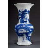 Chinesische Yen-Yen Vase mit Blaumalerei Dekor " | Chinese yen-yen vase with blue painting decor "L
