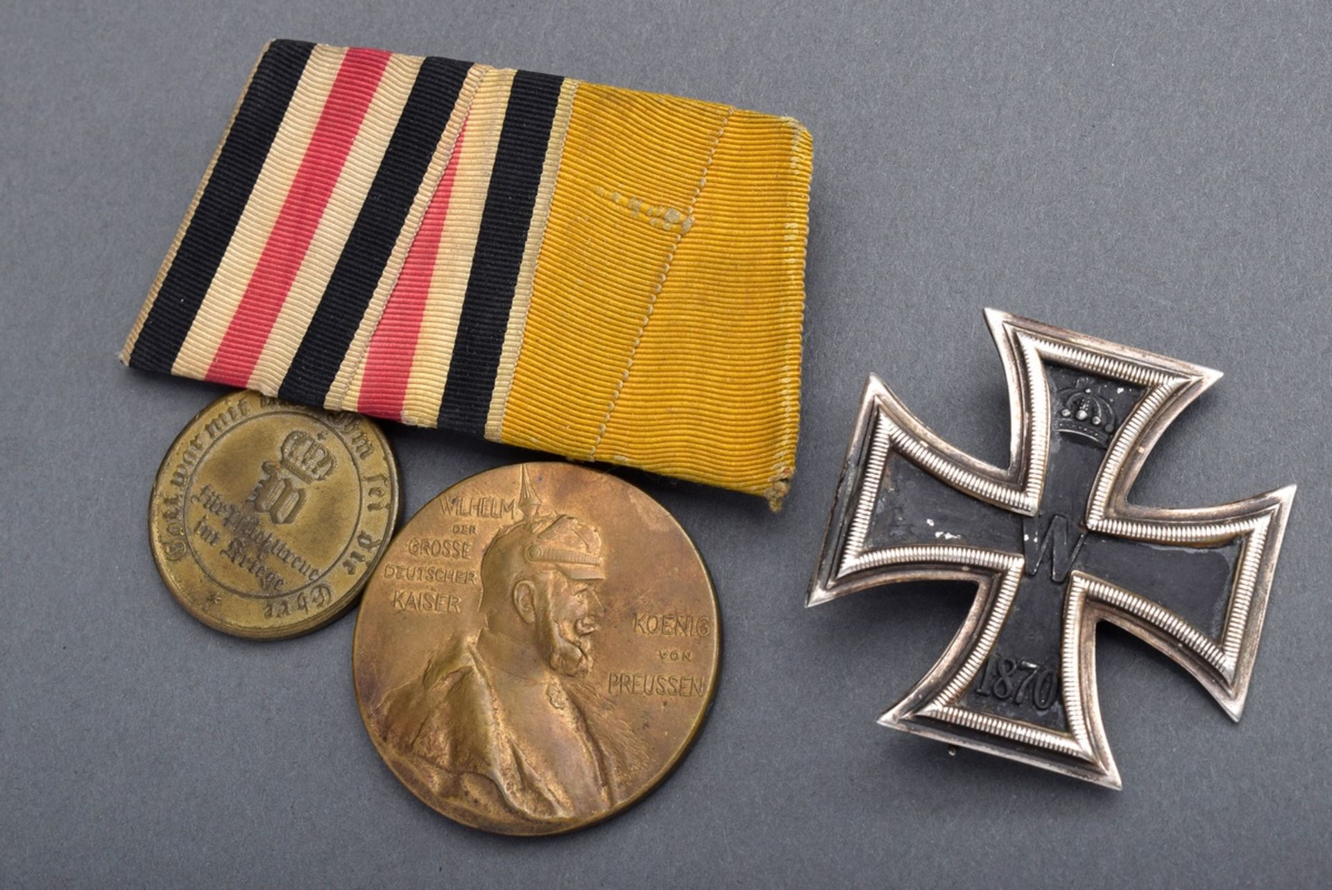 2 Diverse Teile: Eisernes Kreuz 1.Klasse 1870, S | 2 Various parts: Iron Cross 1st Class 1870, silv