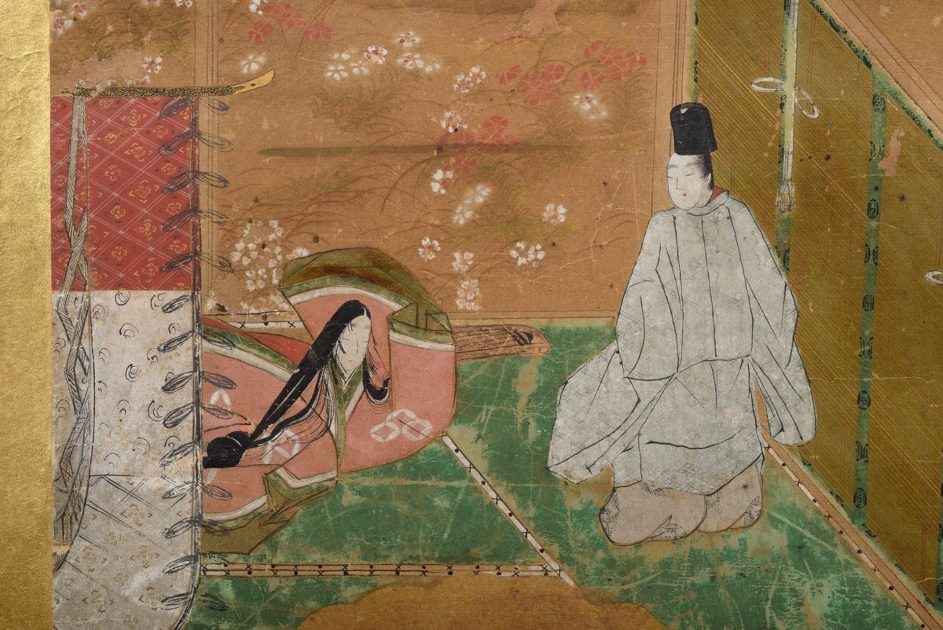 2 Japanische Malereien der Tosa-Schule "Prinz Ge | 2 Japanese paintings of the Tosa School: "Prince - Bild 5 aus 6