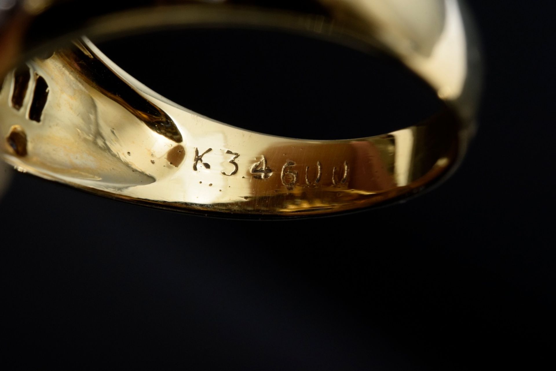 Moderner GG 750 Ring mit Saphiren und Brillanten | Modern GG 750 ring with sapphires and diamonds ( - Image 5 of 5