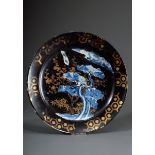 Große japanische Arita Platte mit Lackdekor "Kie | Large Japanese Arita plate with lacquer decorati