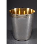 Martellierter Becher mit vergoldetem Rand, Silber | Martellated cup with gilded rim, silver 925, g