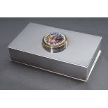 Rechteckige Silber Dose mit feinem Mikromosaik " | Rectangular silver box with fine micromosaic "bo