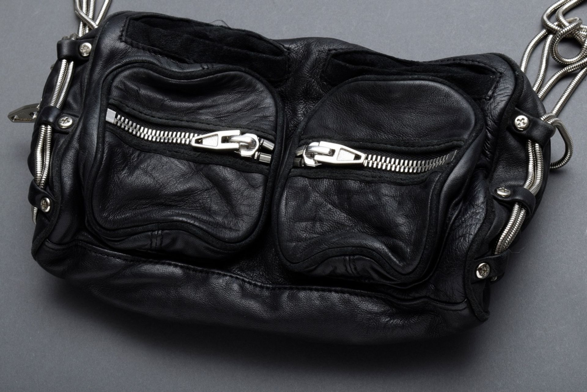 Alexander Wang Umhängetasche, Nappa- und Wildled | Alexander Wang shoulder bag, nappa and suede, 2 - Image 3 of 6