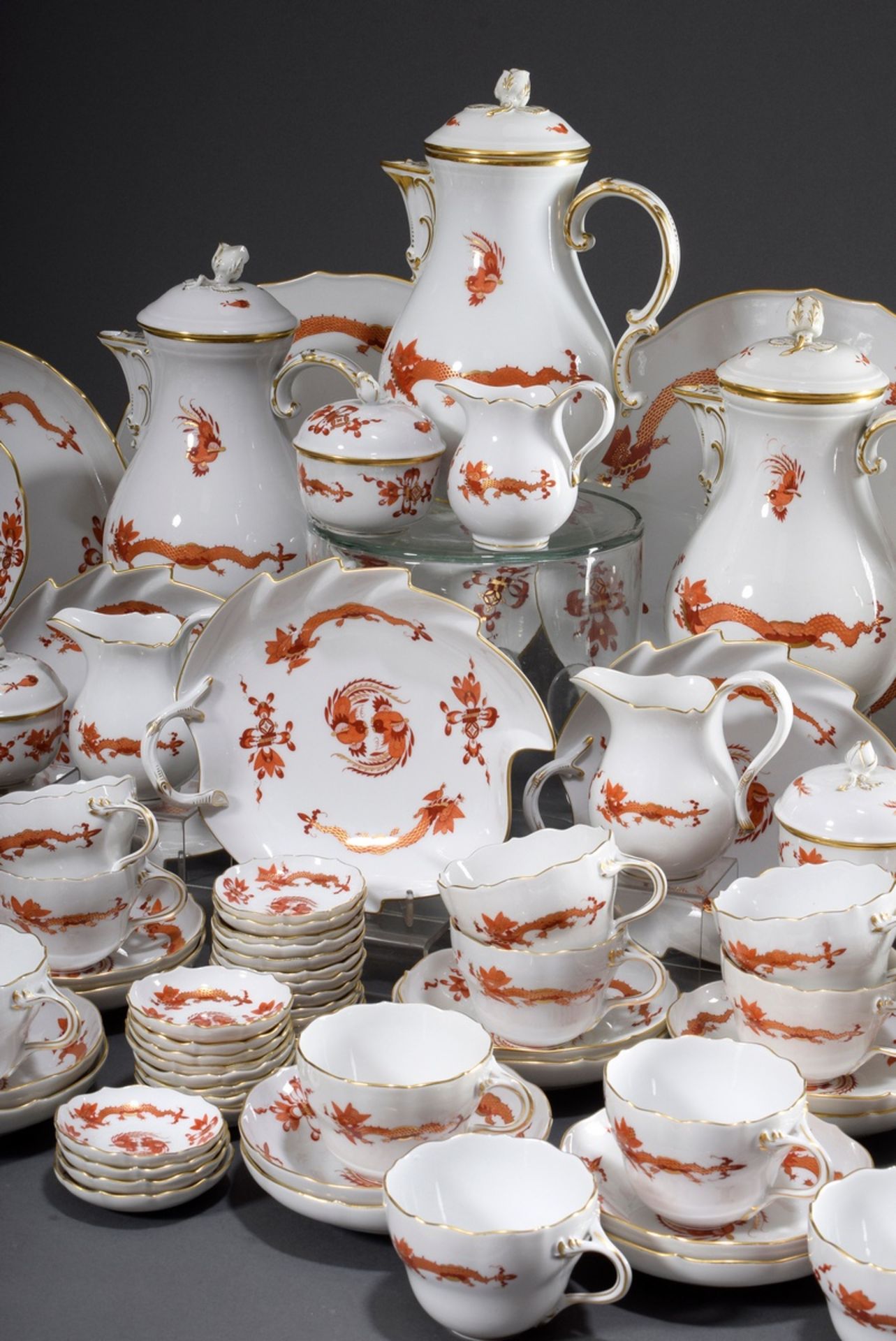 90 Teile opulentes Meissen Kaffeeservice für 24 | 90 pieces opulent Meissen coffee service for 24 - Bild 3 aus 7