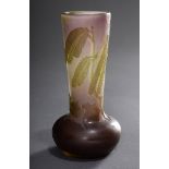 Kleine Gallé Vase "Birkenblüten", farbloses Glas | Small Gallé vase "Birch Blossoms", colourless gl