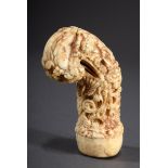 Elfenbein Kris Griff mit reicher floraler Schnit | Ivory kris handle with rich floral carving, Madu