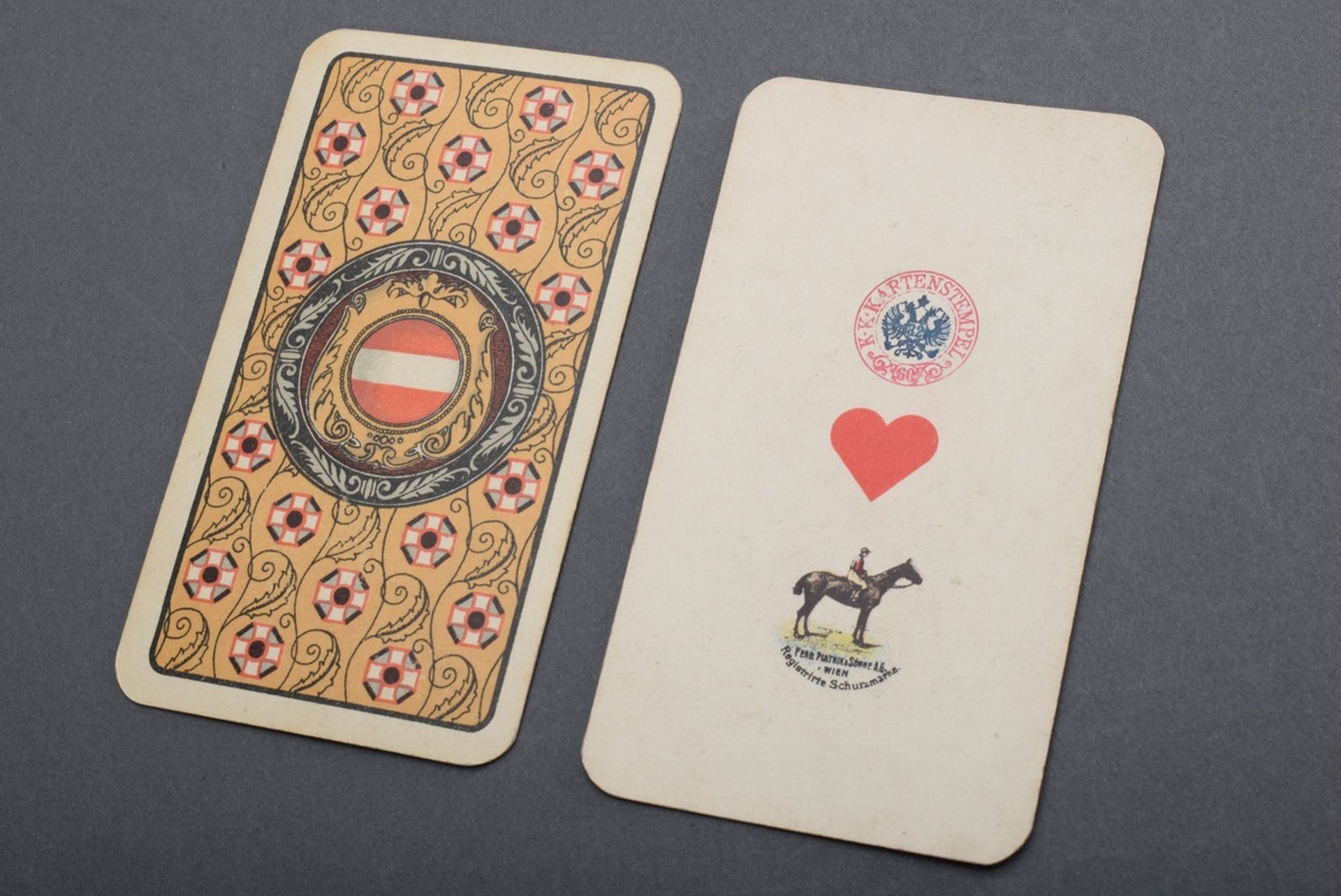 Patriotisches Tarock Kartenspiel "Österreich-Ung | Patriotic tarot card game "Austria-Hungary's Arm - Image 5 of 7