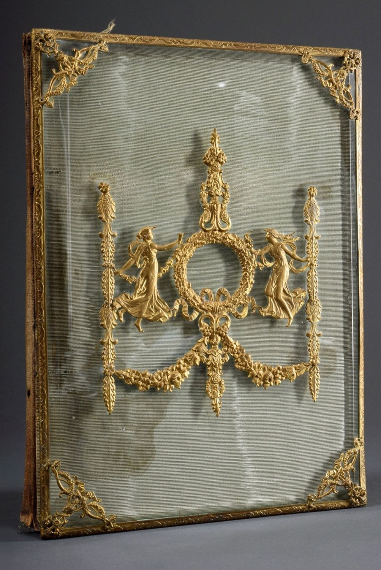 Korrespondenzmappe mit vergoldeter Messingdekora | Correspondence folder with gilt brass decoration