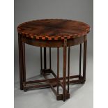 Runder Jugendstil Tisch mit geometrisch intarsie | Round Art Nouveau table with geometrically inlai