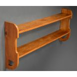 Langes Jugendstil Wandbord mit zwei Ablagen, Obs | Long art nouveau wall shelf with two shelves, fr