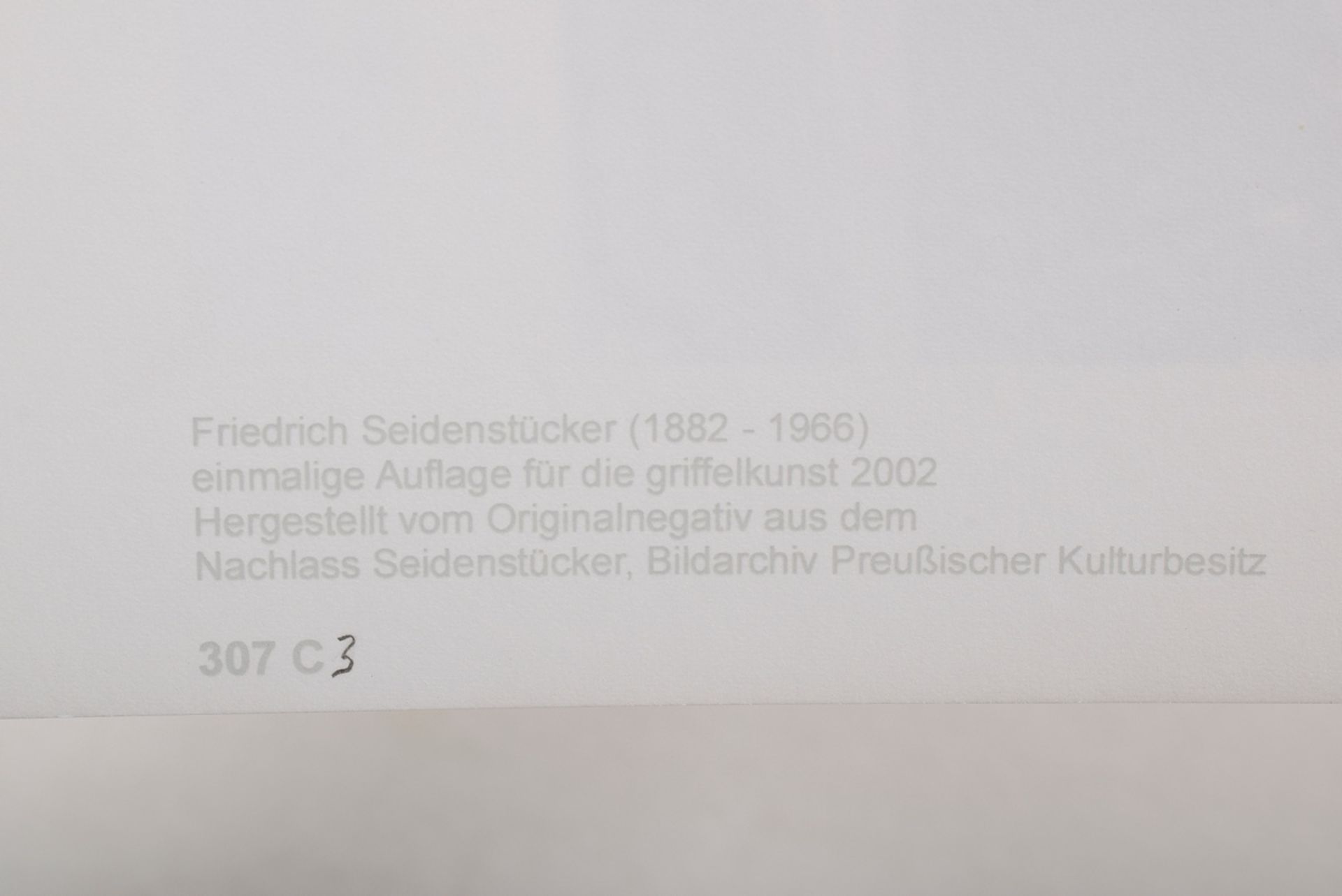 2 Diverse Fotografien: Seidenstücker, Friedrich | 2 Various photographs: Seidenstücker, Friedrich - Image 5 of 5