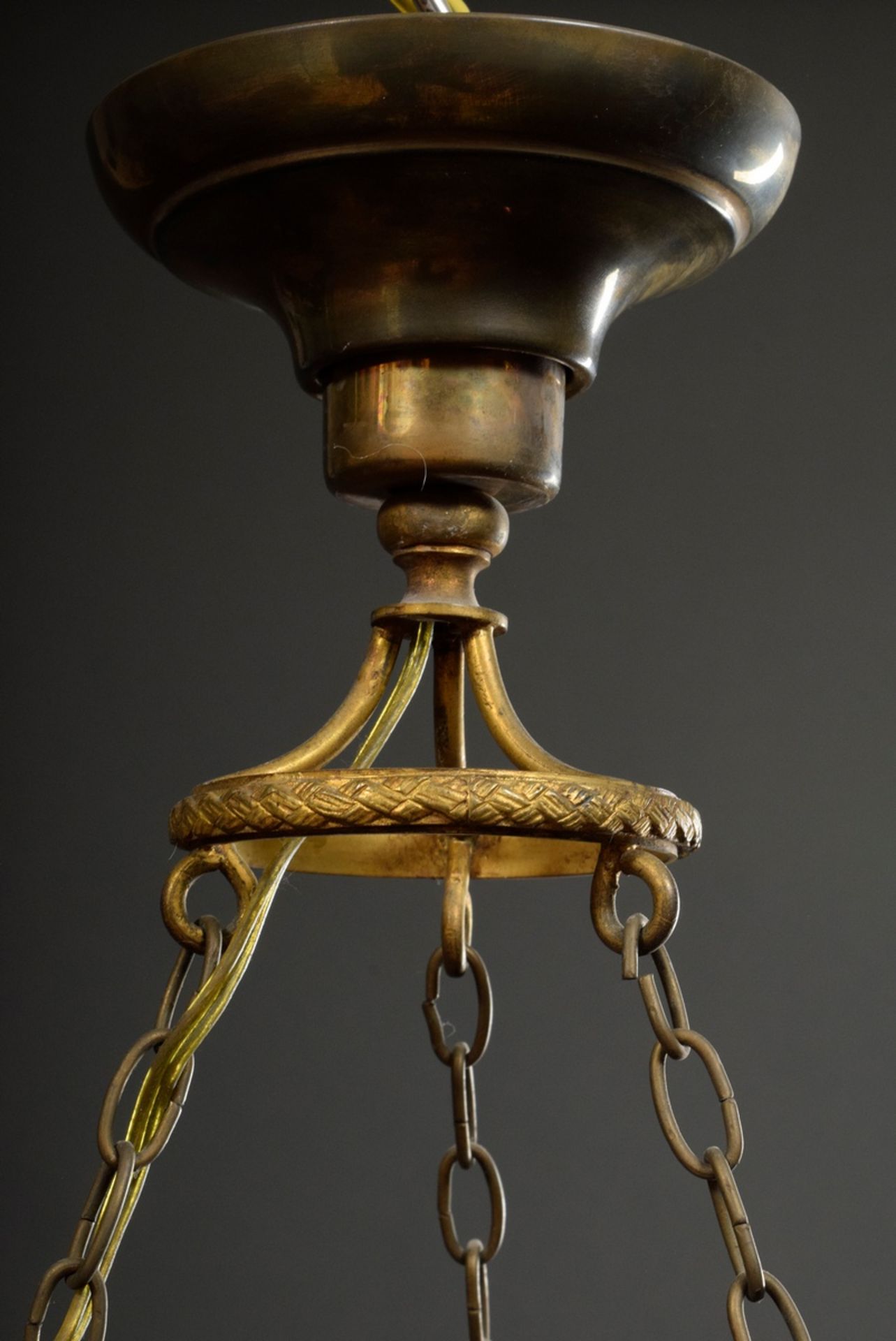 Kleine klassizistische Deckenampel mit feuerverg | Small classicistic ceiling lamp with fire-gilded - Image 4 of 5