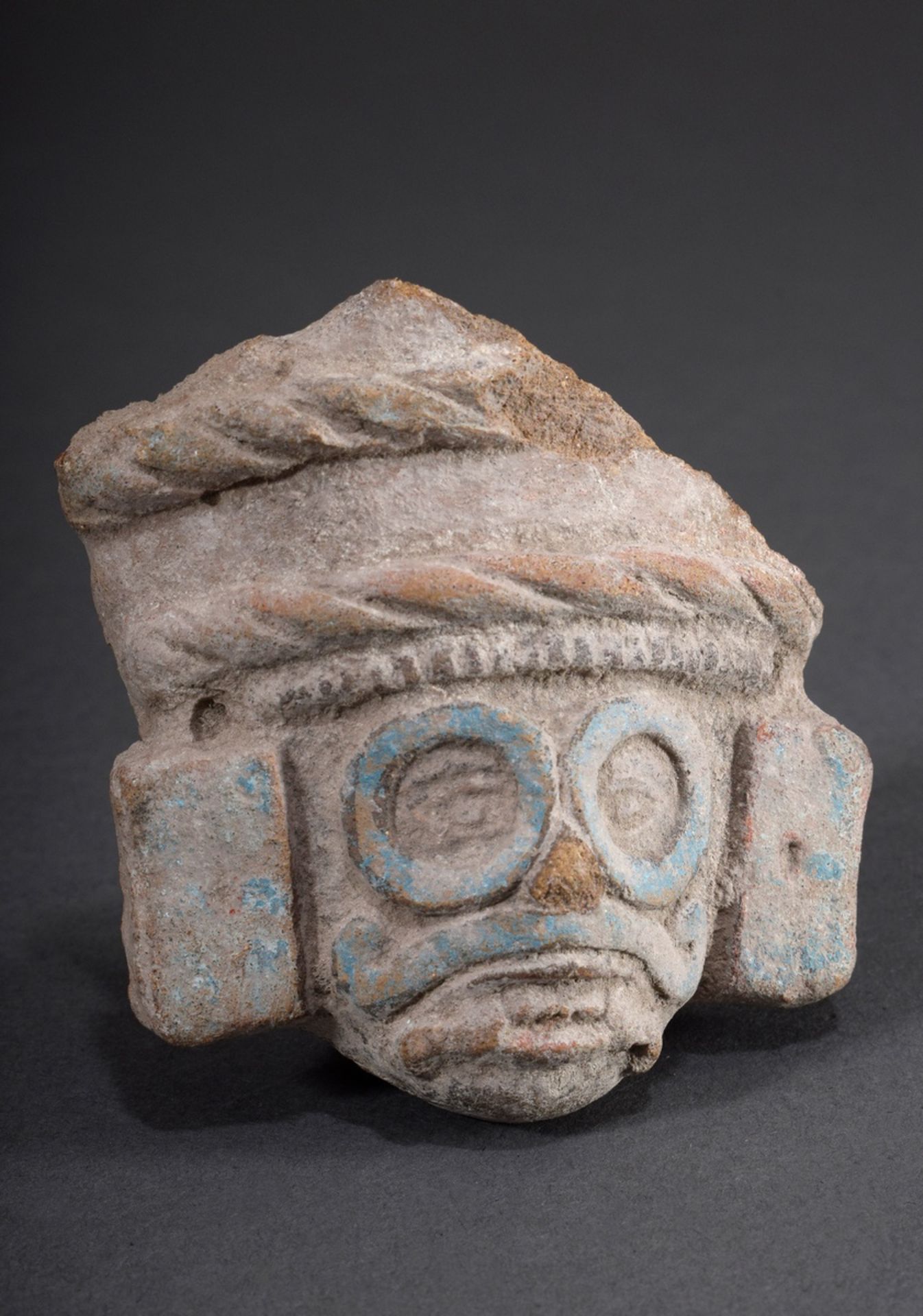 Maskenfragment des aztekischen Regen- und Wetter | Fragment of the mask of the Aztec rain and weath