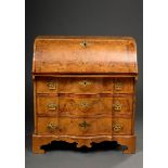 Barock Sekretär mit geschwungener Platte und ges | Baroque secretary with curved top and curved fro