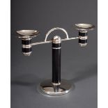 Zweiflammiger Christofle Tafelleuchter "Lacque d | Two-light Christofle table candlestick "Lacque d