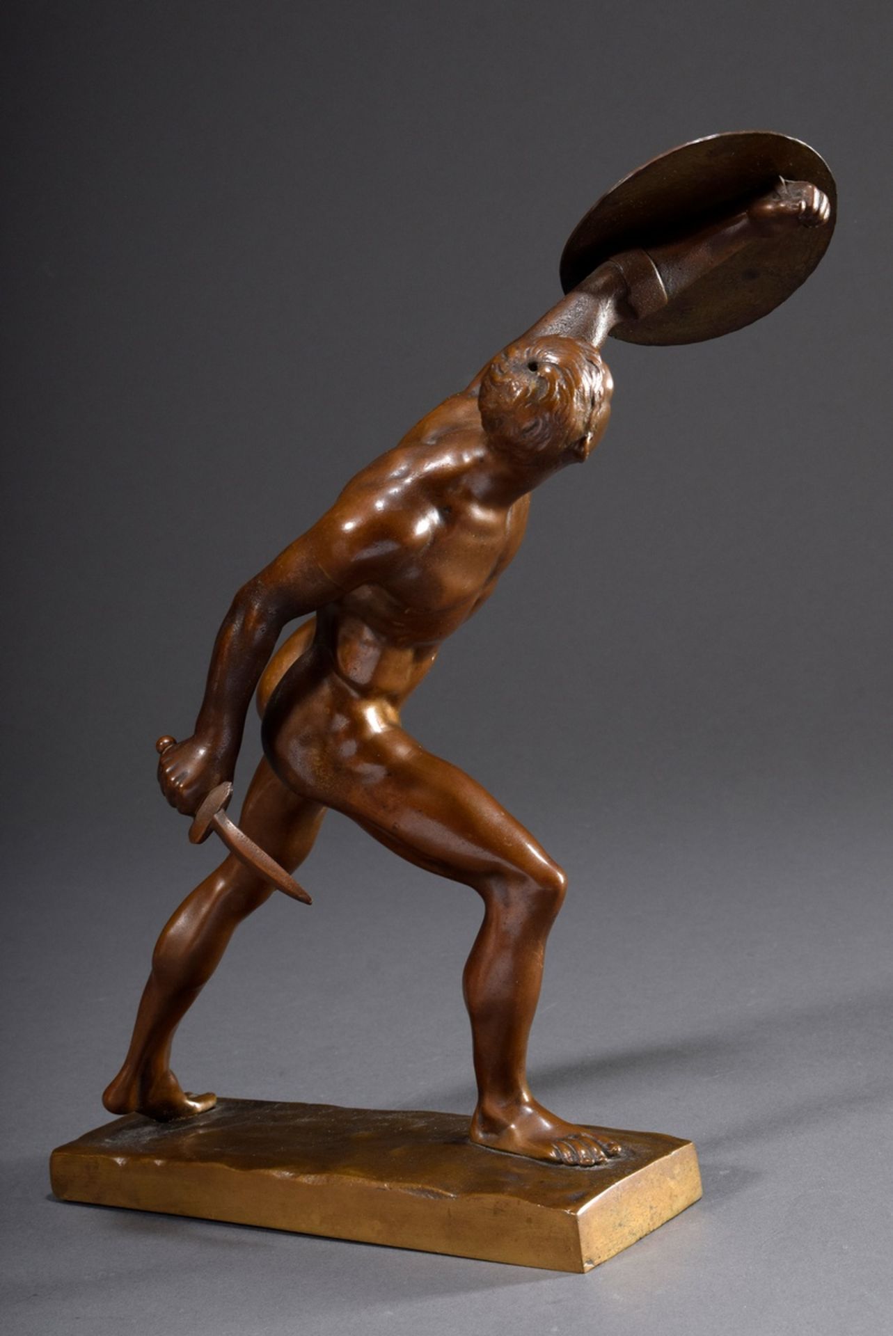 Skulptur "Borghesischer Fechter", Bronze, Gießer | Sculpture "Borghesischer Fechter", bronze, found - Bild 11 aus 12