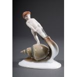 Rosenthal Figur "Schneckenreiter", dezent farbig | Rosenthal figurine "Snail rider", coloured paint