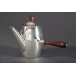 Schlichte Kakaokanne mit seitlichem Holz Griff, | Plain cocoa pot with wooden handle on the side,