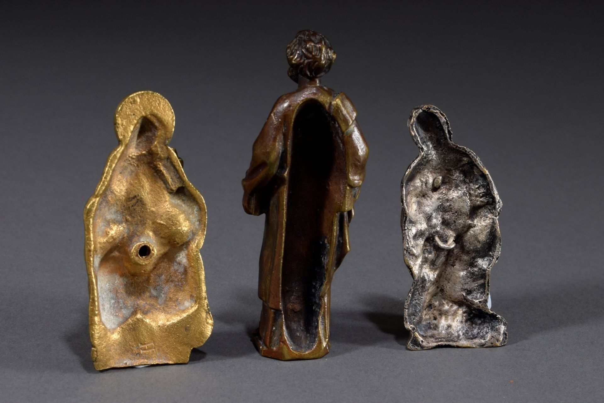 3 Diverse Gelbguss Figuren: "Maria Magdalena" (v | 3 Various brass figures: "Mary Magdalene" (silve - Image 2 of 2