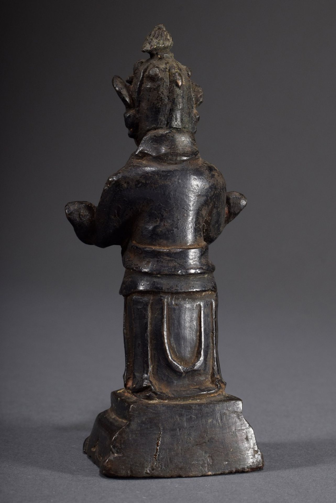 Kleine Bronze Figur "Historische Gestalt" mit sc | Small bronze figure "Historical figure" with bea - Bild 3 aus 4