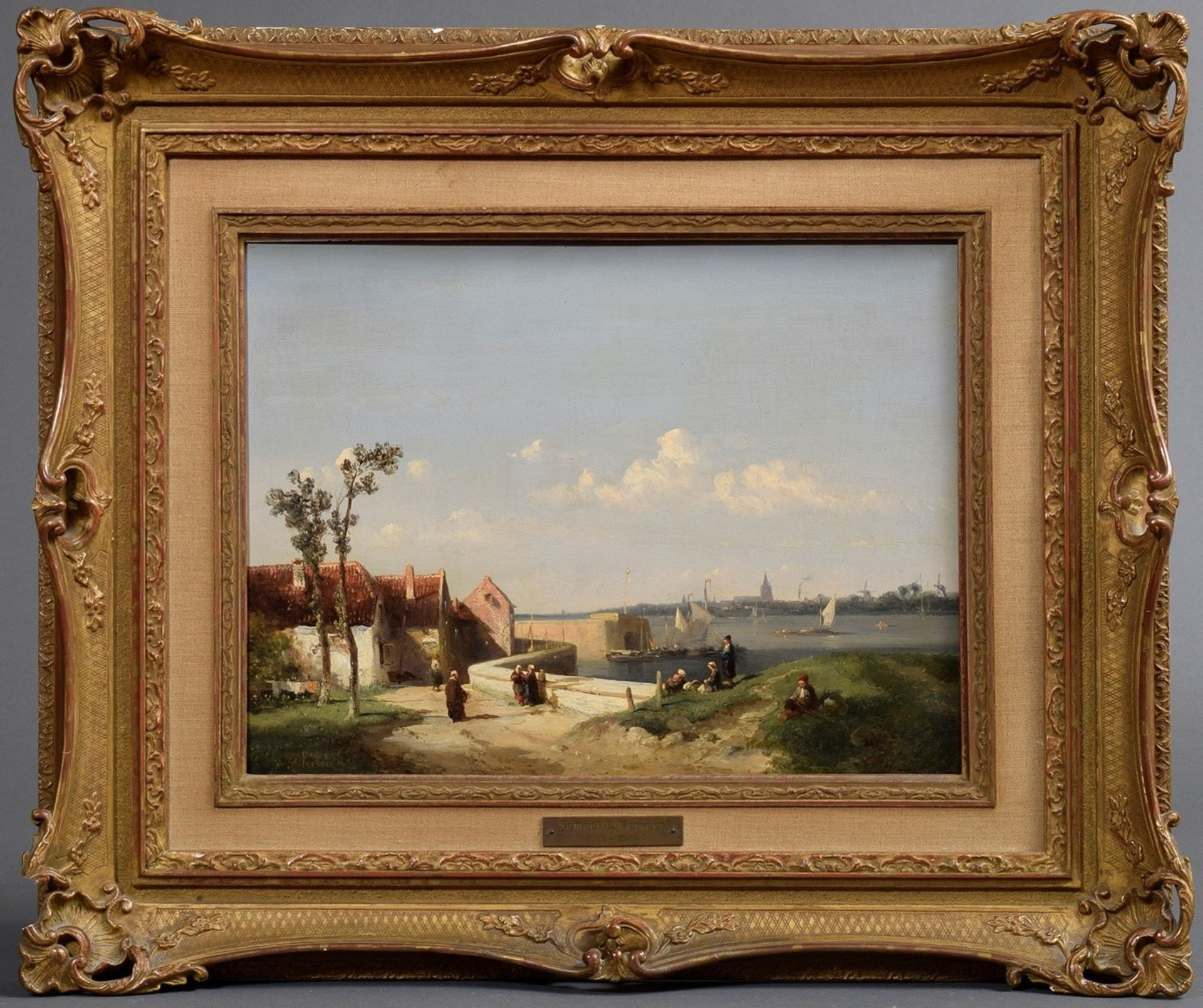 Verveer, Samuel Leonardus (1813-1876) "Szene am | Verveer, Samuel Leonardus (1813-1876) "Scene on - Image 2 of 8