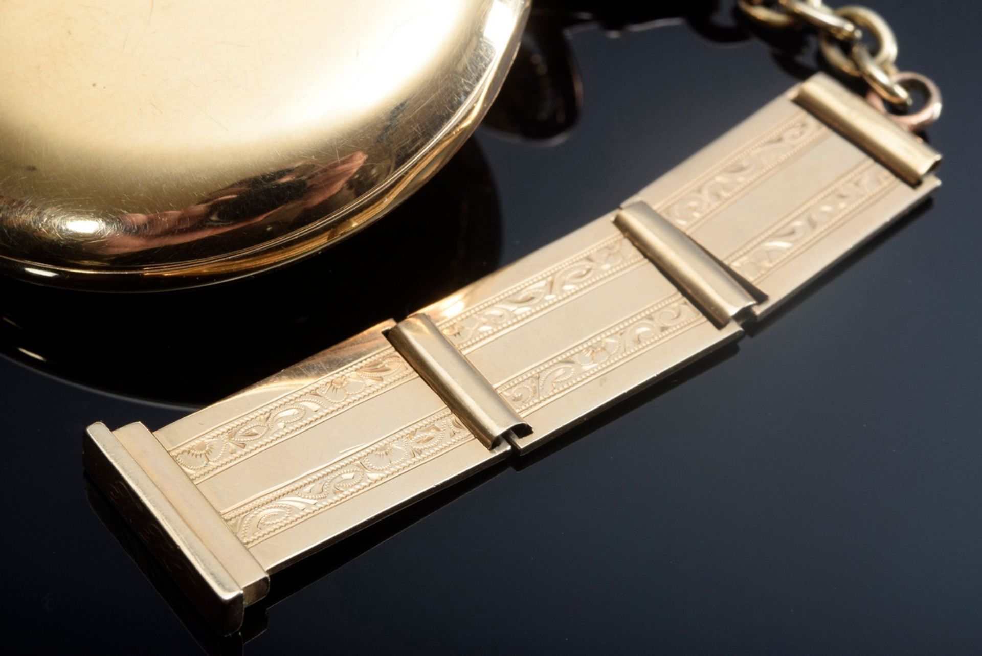 RG 585 Alpina 3-Deckel Taschenuhr mit Ankerwerk | RG 585 Alpina 3-lidded pocket watch with lever m - Bild 4 aus 10