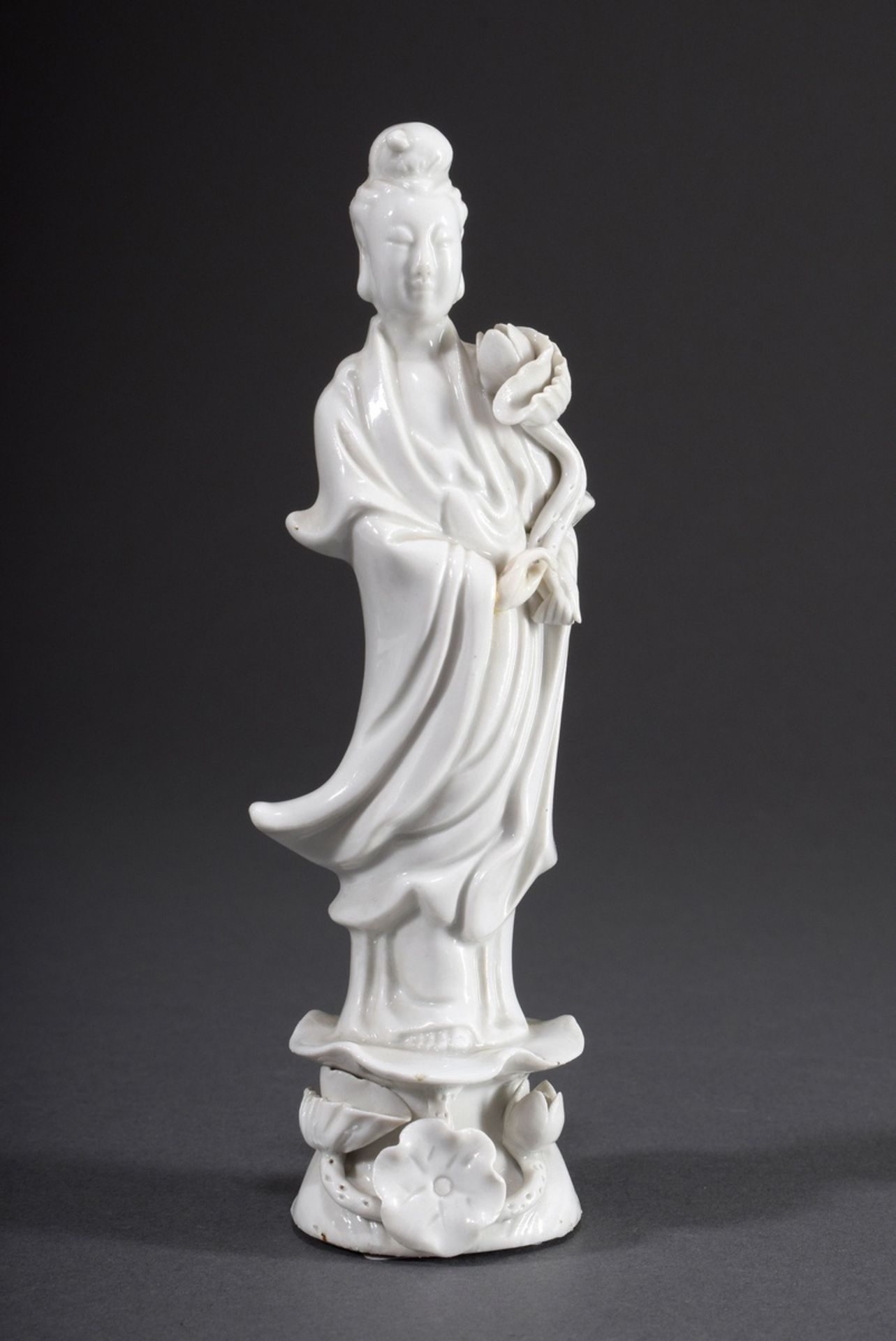 Kleine Blanc de Chine Figur "Guanyin Lokapala", | Small Blanc de Chine figure "Guanyin Lokapala",