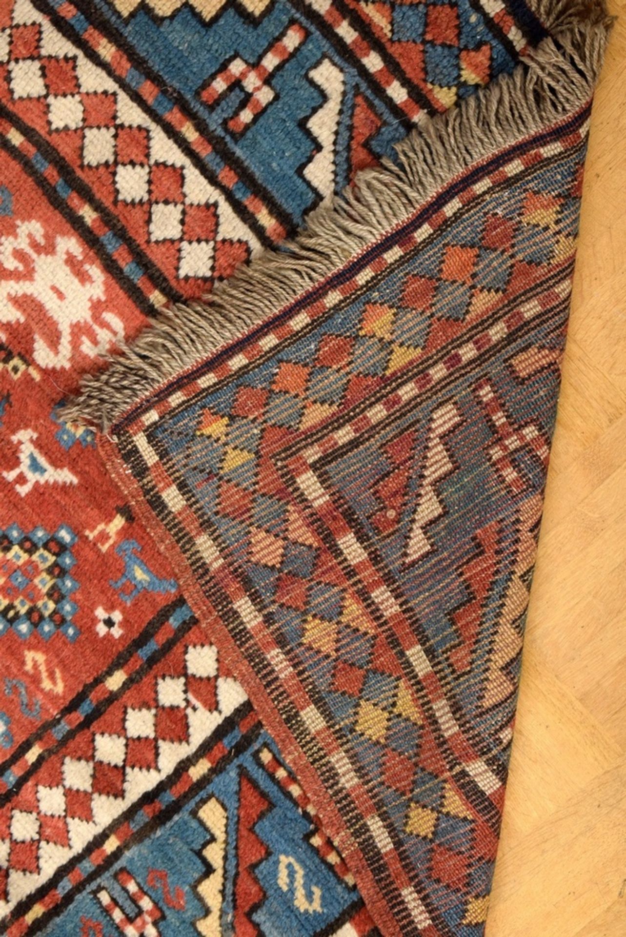 Lori Pambak Kasak Teppich mit drei geometrischen | Lori Pambak Kazak carpet with three geometric me - Bild 6 aus 7