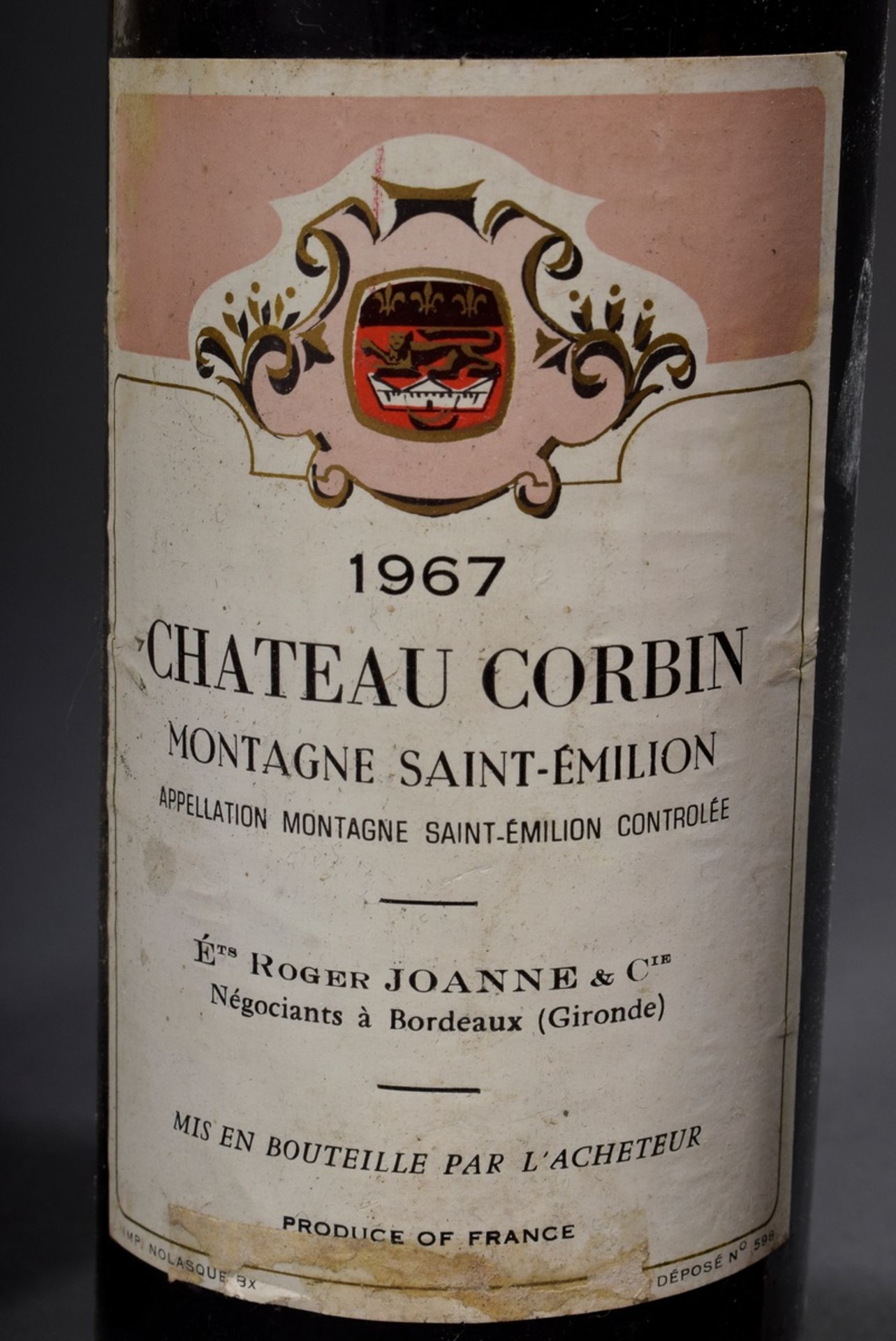 5 Diverse Flaschen Rotwein, Bordeaux, 1966 Chate | 5 Various bottles of red wine, Bordeaux, 1966 Ch - Bild 4 aus 13