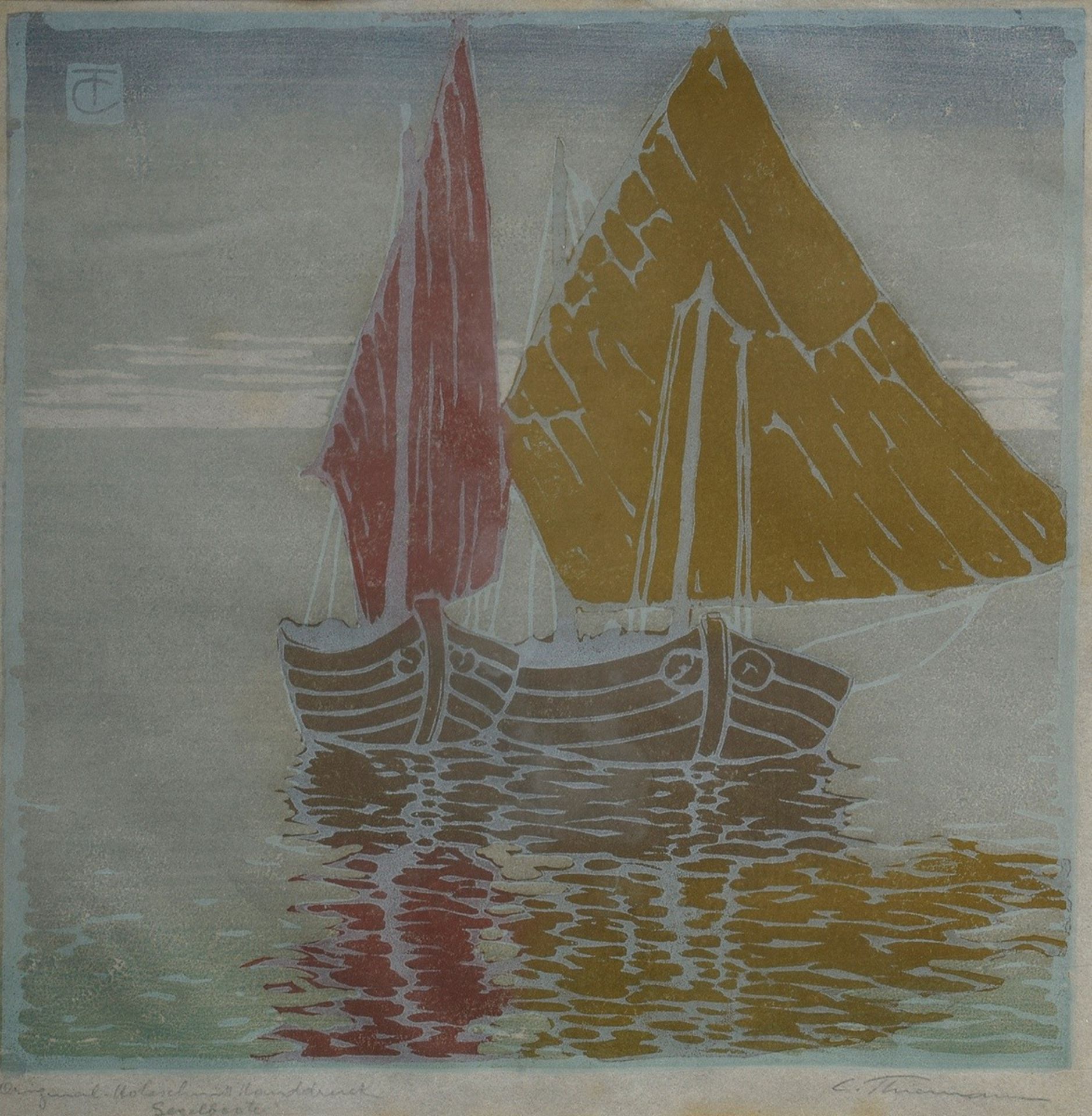 Thiemann, Carl Theodor (1881-1966) "Segelboote" | Thiemann, Carl Theodor (1881-1966) "Sailing Boat