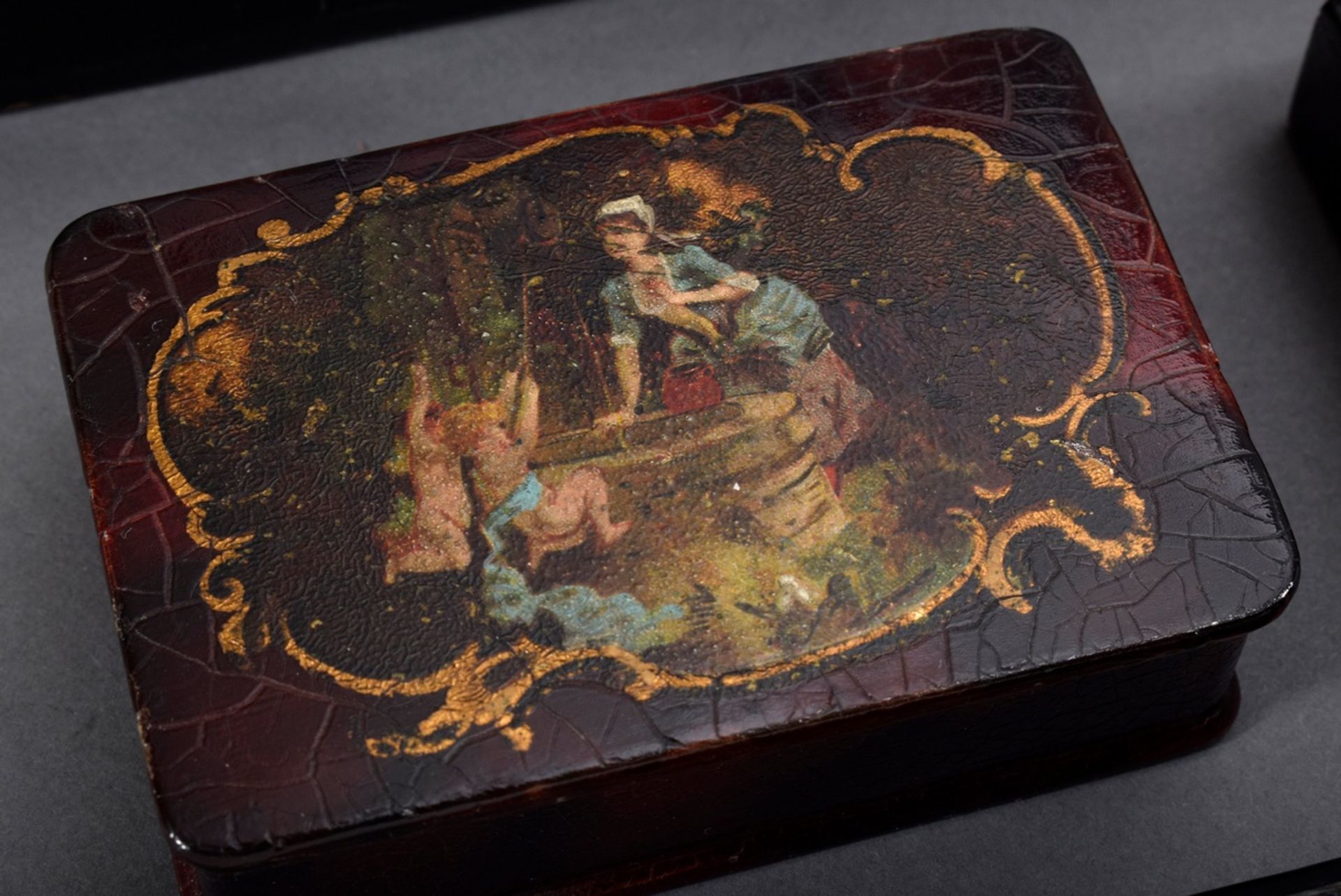 5 Diverse Lackdosen und -etuis mit floralen und | 5 Various lacquer boxes and cases with floral an - Bild 2 aus 9