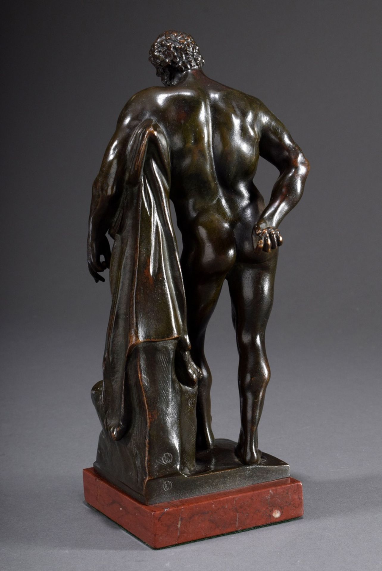 Skulptur "Herkules Farnese", Bronze dunkel patin | Sculpture "Hercules Farnese", bronze dark patina - Bild 3 aus 7