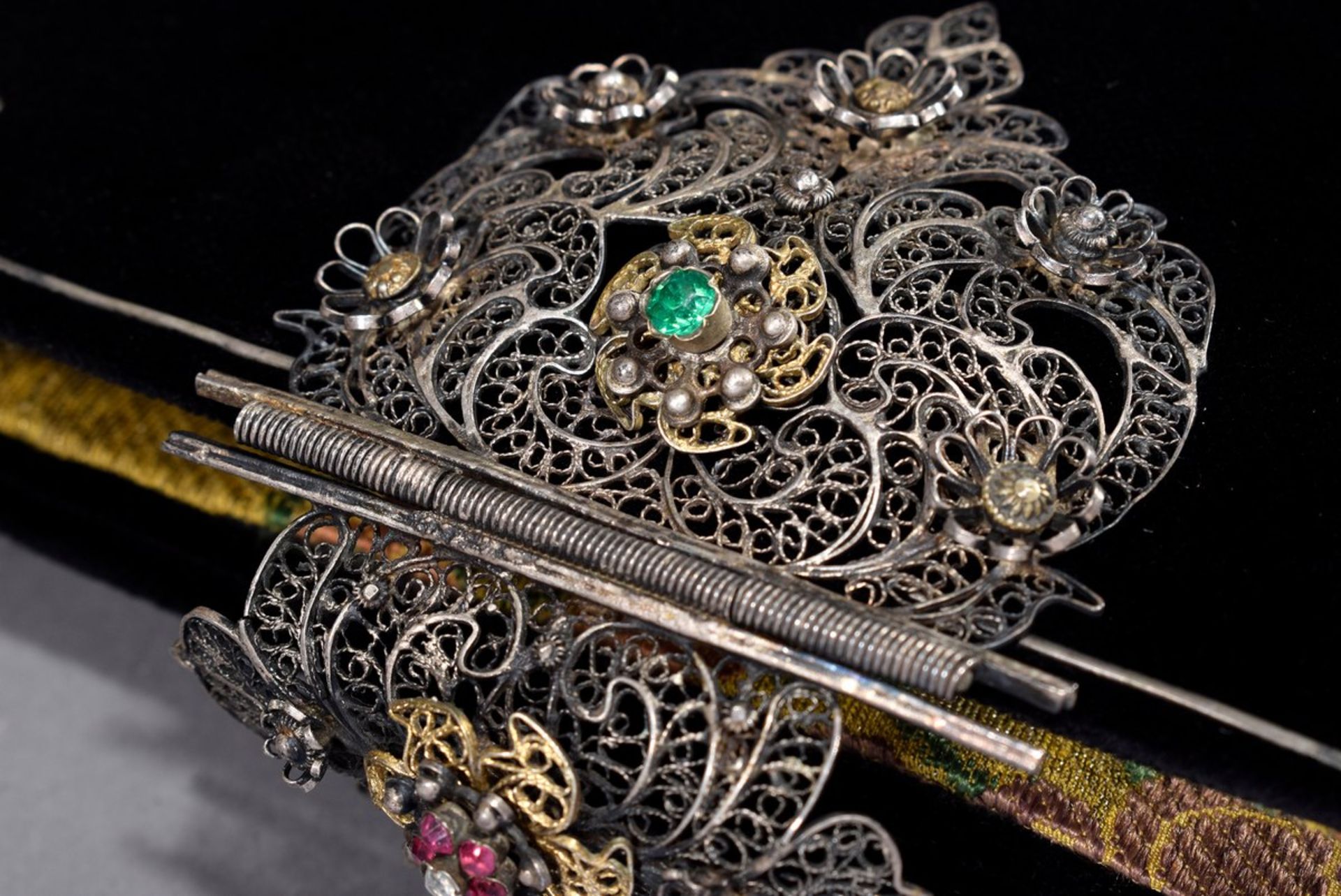 Gebetbucheinband mit filigranen Silberbeschlägen | Prayer book binding with filigree silver fitting - Image 3 of 3