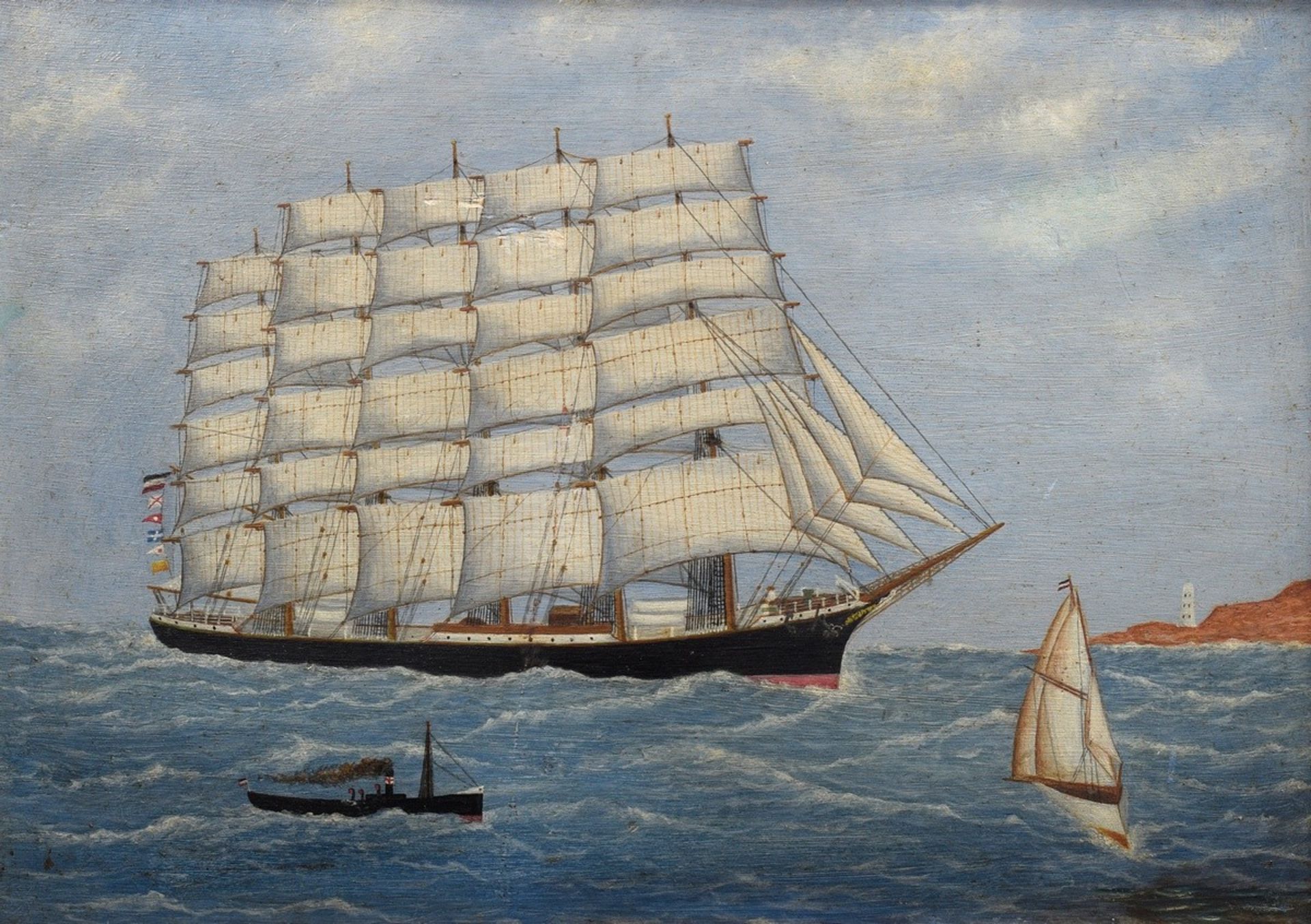 Unbekannter Marinemaler des frühen 20.Jh "Kapitä | Unknown marine painter of the early 20th c. "Cap