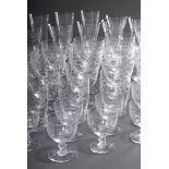 60 Teile Baccarat Gläser "Blütengirlanden", Ätzs | 60 pieces of Baccarat glasses "Flower garlands",