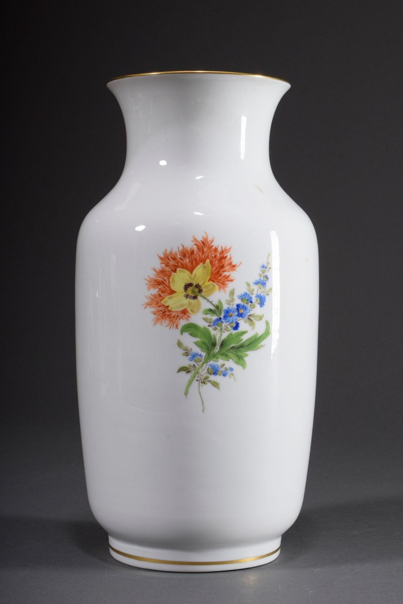 Meissen Vase mit polychromer Bemalung "Blumenbo | Meissen vase with polychrome painting "flower bou - Bild 2 aus 6