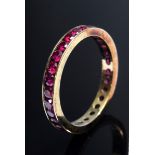 GG 333 Memoire Ring mit roten Farbsteinen (wohl sy | GG 333 Memoire ring with red stones (probably