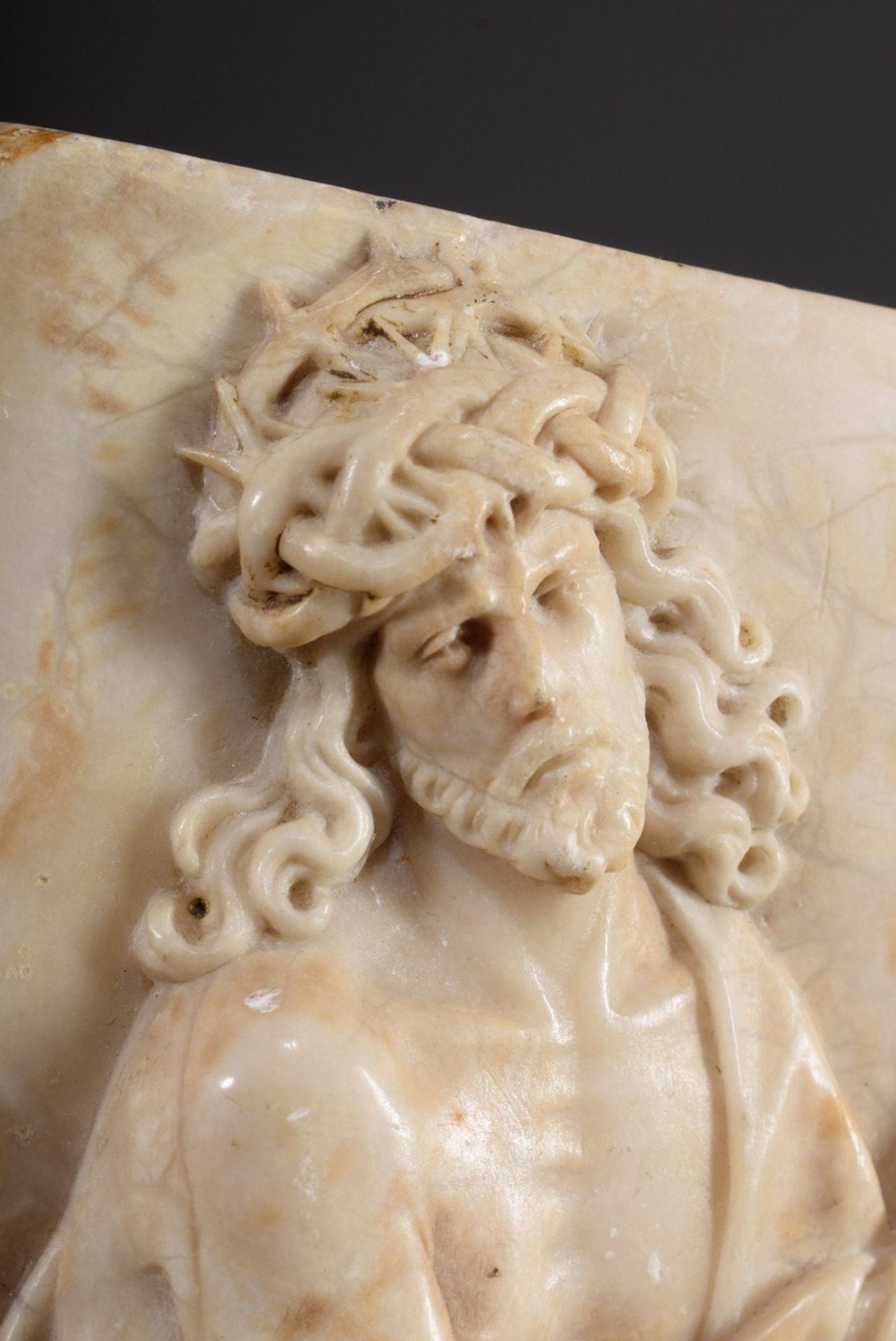 Marmor Relief "Gegeißelter Christus mit Dornenk | Marble relief "Flagellated Christ with Crown of T - Image 3 of 5