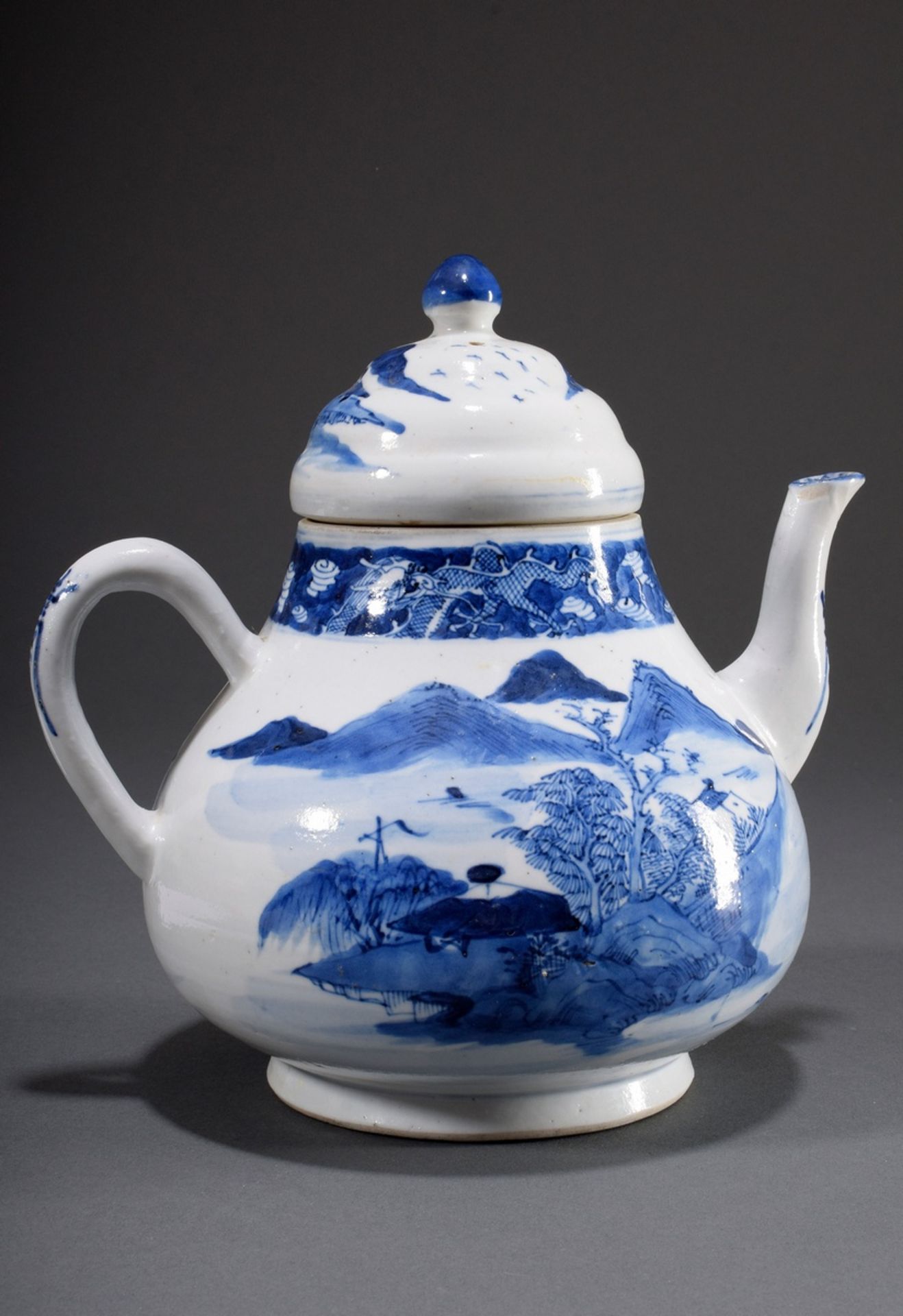 Birnenförmige Teekanne mit Blaumalereidekor "Lan | Pear-shaped teapot with blue painting decoration - Bild 2 aus 13
