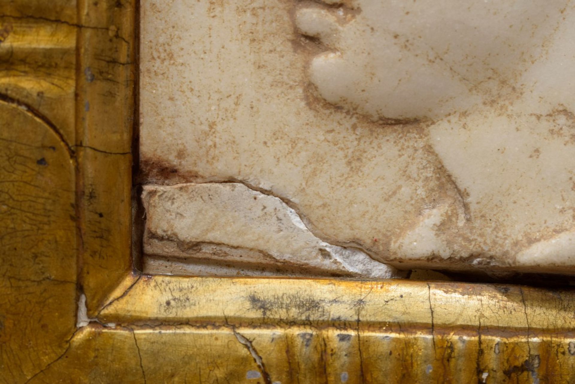 Marmor Relief „Mercurius, Gott der Kaufleute“ in | Marble relief "Mercurius, God of the Merchants" - Bild 3 aus 4
