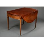 Englischer Pembroke Tisch mit halbrunden Klappen | English Pembroke table with semicircular flaps a