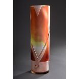 Val Saint Lambert Stangenvase mit geometrischem | Val Saint Lambert bar vase with geometric cut an