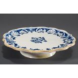 Rustikales Fayence Konfektplateau mit geschweift | Rustic faience confectionery plateau with curved