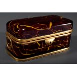 Seltener Biedermeier Glas Zuckerkasten mit Schil | Rare Biedermeier glass sugar box with tortoisesh